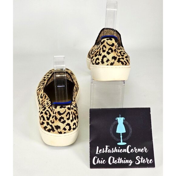 Rothy's Women's Leopard Cheetah Fabric The Sneaker Slip On Shoes Size 7.5 2119 - Picture 9 of 16